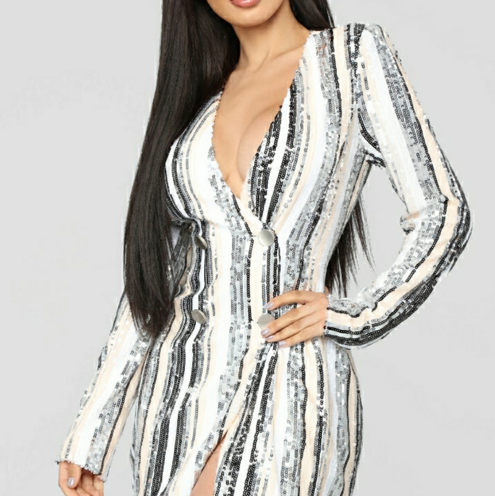 Blazer Mini Sequin Dress